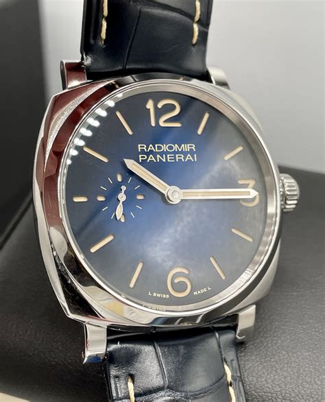 panerai 42 radomir blue|Panerai radiomir 42mm.